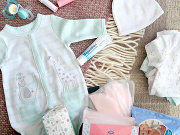 Essentials for babies, including rash cream.